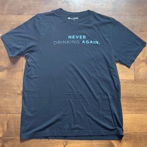 Never Drinking Again Travis Matthew T Shirt Large - Golf Bachelor Summer